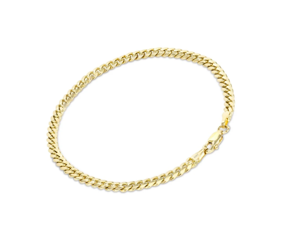 Cuban Miami Link Chains & Bracelets in 9kt Yellow Gold I 4mm