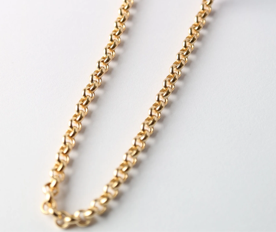 Rolo Belcher Necklaces & Bracelets in 9kt Yellow, White & Rose Gold