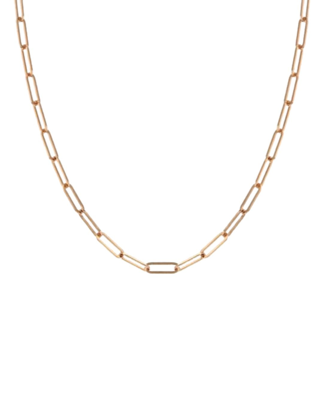 Paperclip Link Necklaces & Bracelets in 9kt Yellow & Rose Gold