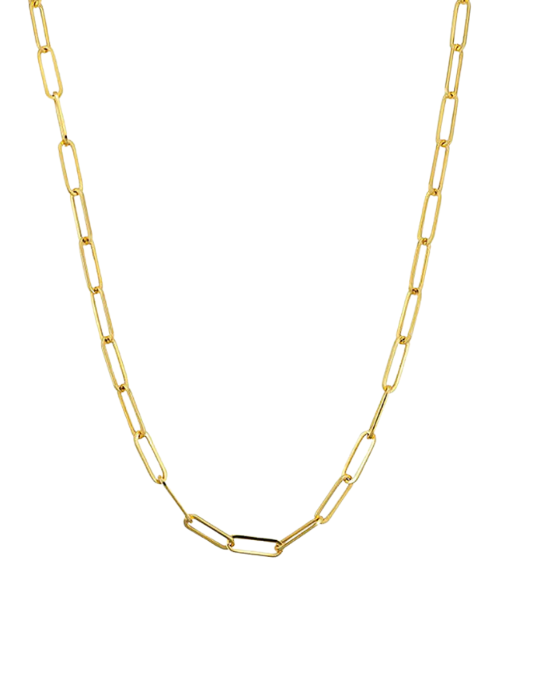 Paperclip Link Necklaces & Bracelets in 9kt Yellow & Rose Gold