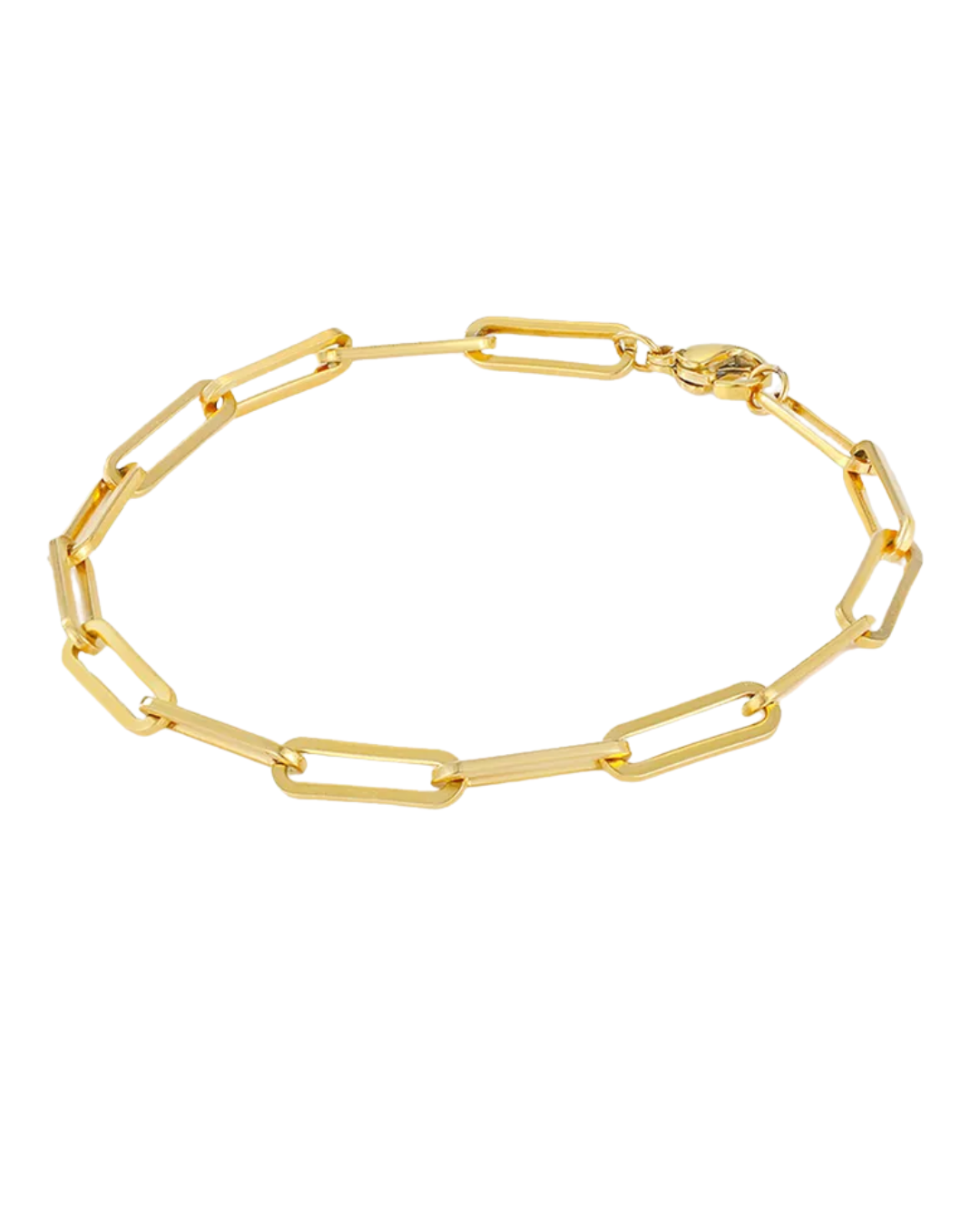 Paperclip Link Necklaces & Bracelets in 9kt Yellow & Rose Gold