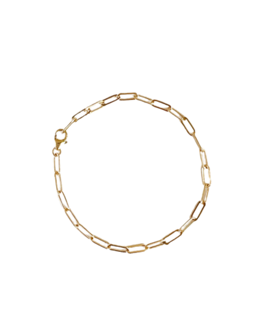 Paperclip Link Necklaces & Bracelets in 9kt Yellow & Rose Gold