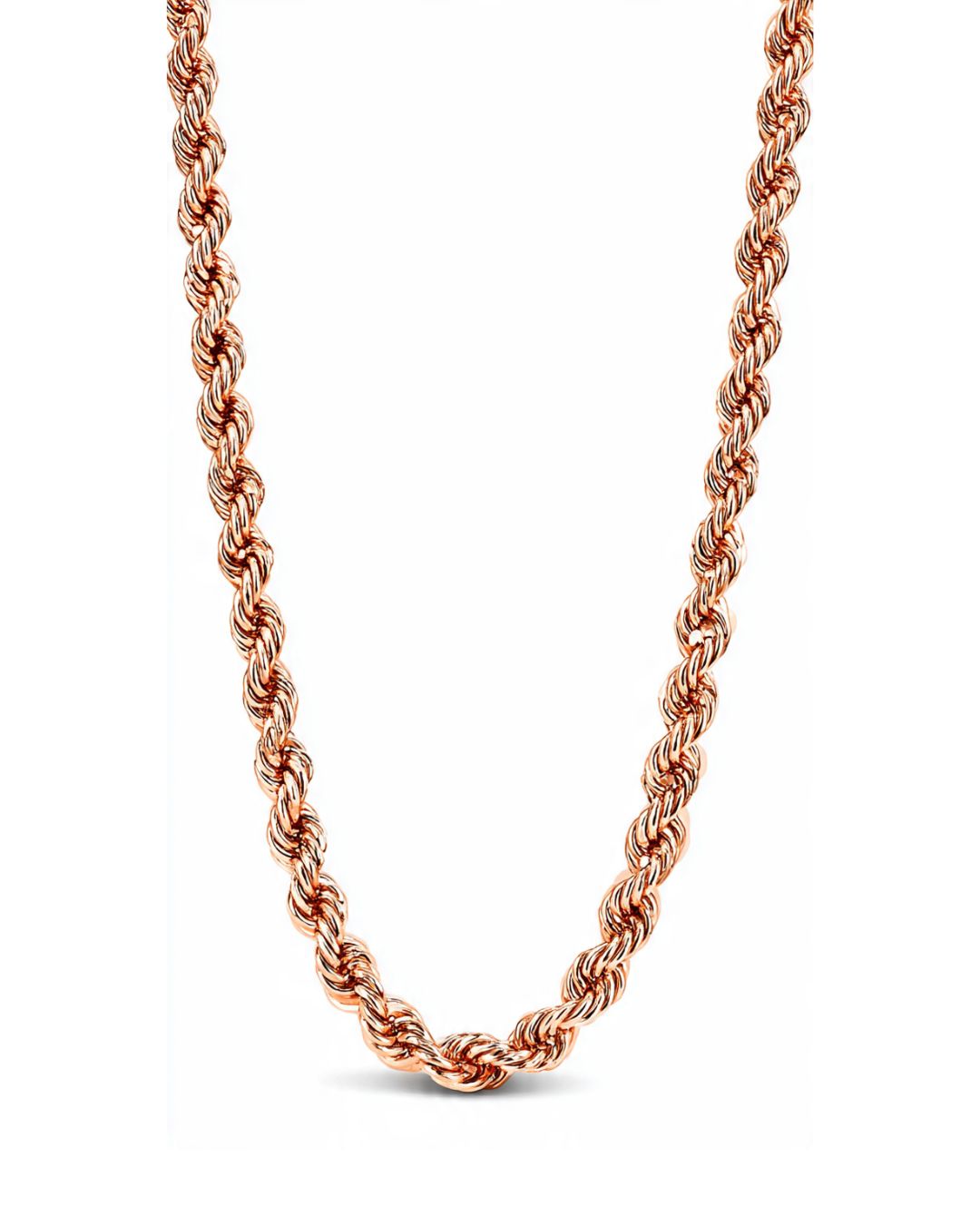 Solid Rope Link Chain in 9kt Yellow, White & Rose Gold I 1.4mm