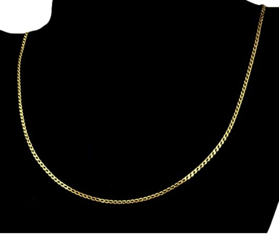 Curb Link 2L Chain in 9kt Yellow, White & Rose Gold