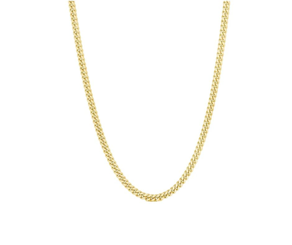Cuban Miami Link Chains & Bracelets in 9kt Yellow Gold I 4mm