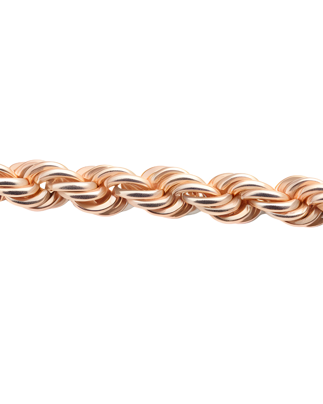 Solid Rope Link Chain in 9kt Yellow, White & Rose Gold I 1.4mm