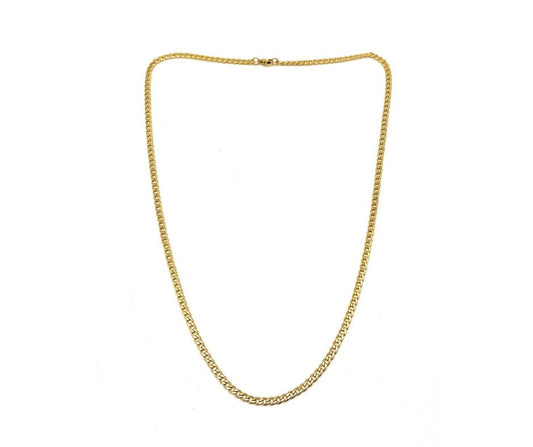 Curb Link 2L Chain in 9kt Yellow, White & Rose Gold