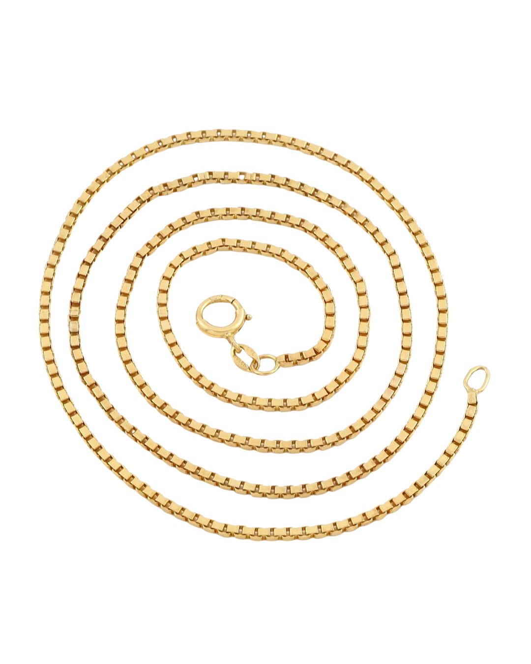 Box Link Diamond Cut Chains in 9kt Yellow & White Gold