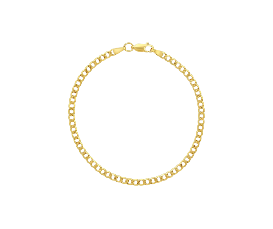 Curb Link 6L Gold Chains & Bracelets in Yellow & White Gold