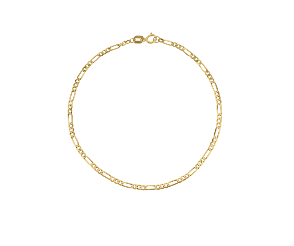 Figaro Link Chains & Bracelets in 9kt Yellow Gold