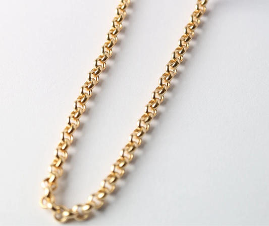 Rolo Belcher Necklaces & Bracelets in 9kt Yellow, White & Rose Gold