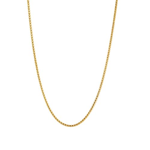Box Link Diamond Cut Chains in 9kt Yellow & White Gold