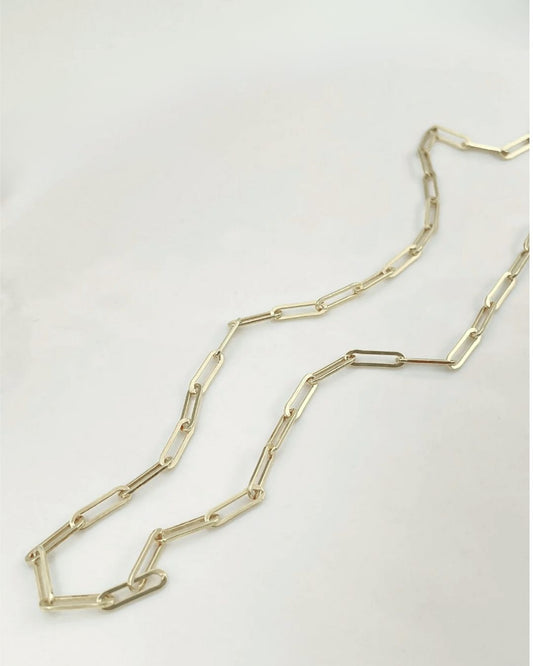 Paperclip Link Necklaces & Bracelets in 9kt Yellow & Rose Gold