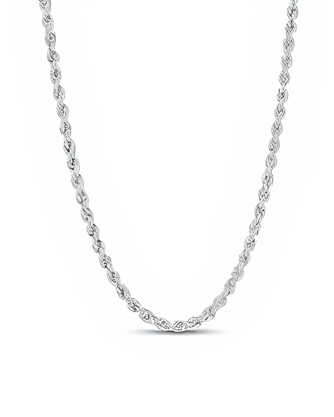 Solid Rope Link Chain in 9kt Yellow, White & Rose Gold I 1.4mm