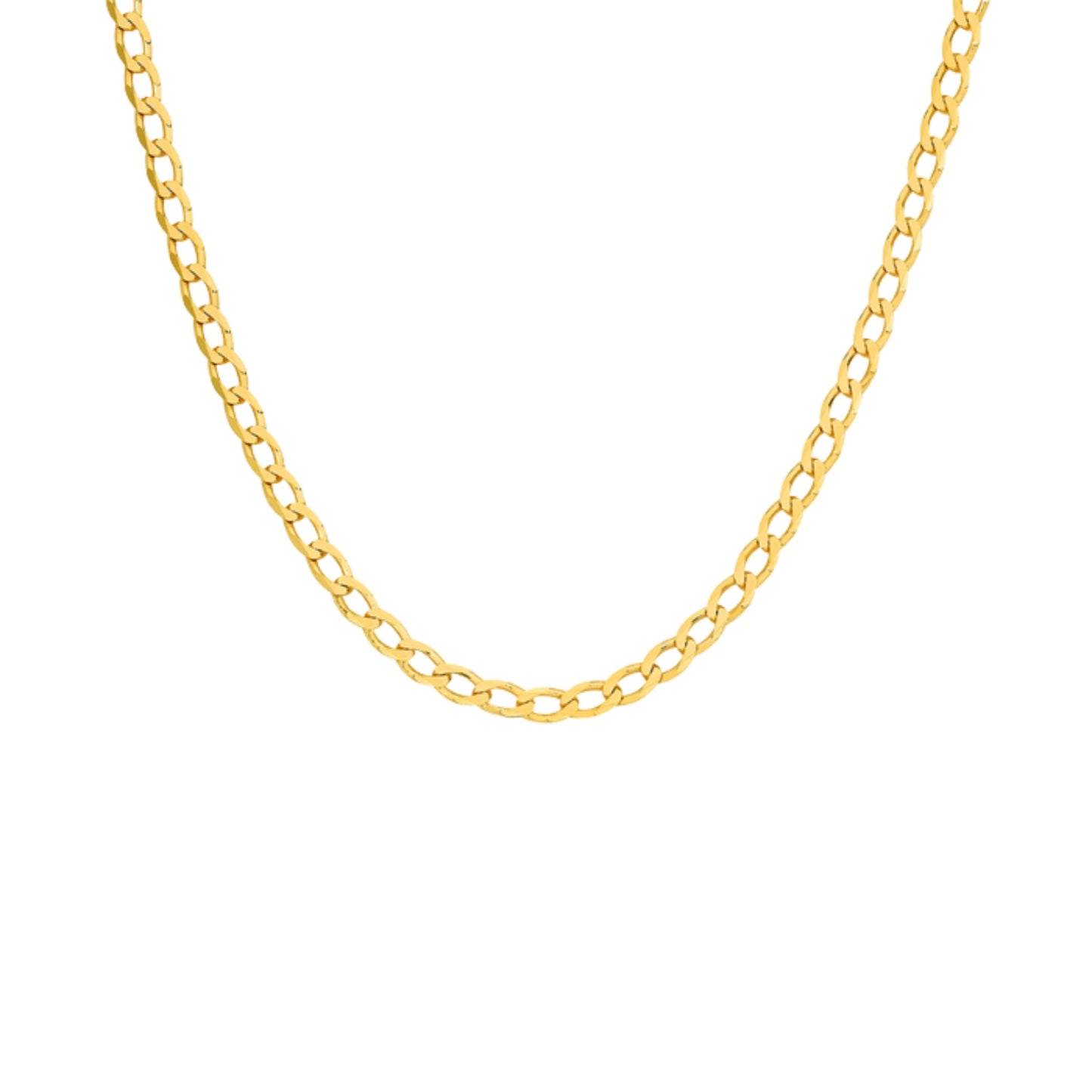 Open Curb Chains & Bracelets in 9kt Yellow Gold