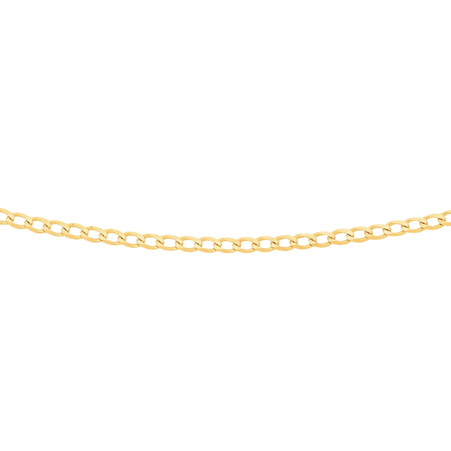Open Curb Chains & Bracelets in 9kt Yellow Gold