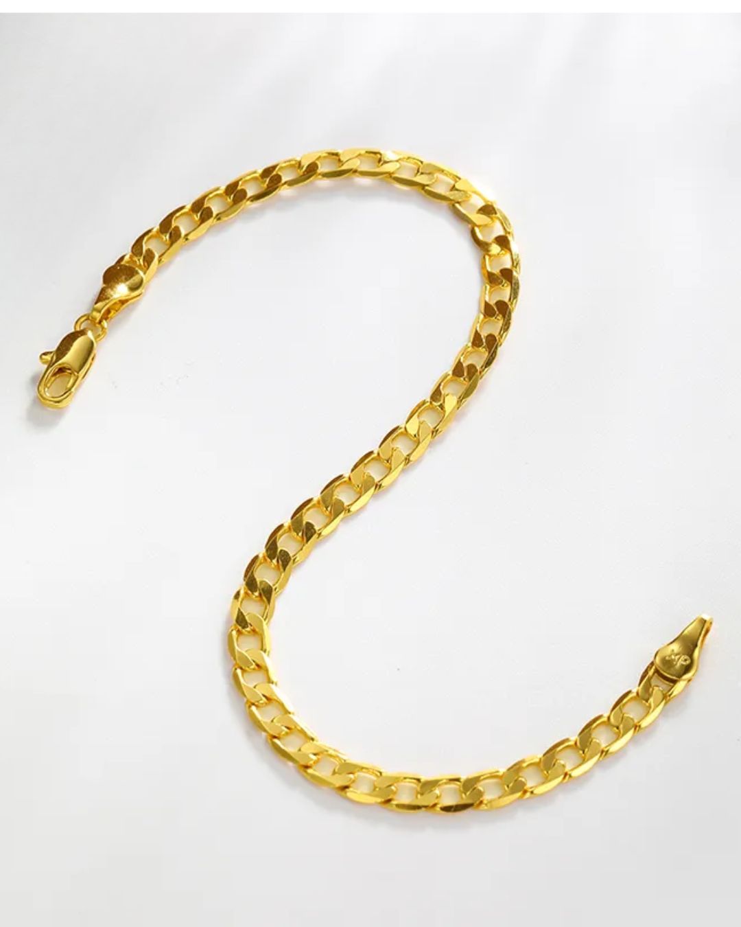 Curb Link 6L Gold Chains & Bracelets in Yellow & White Gold