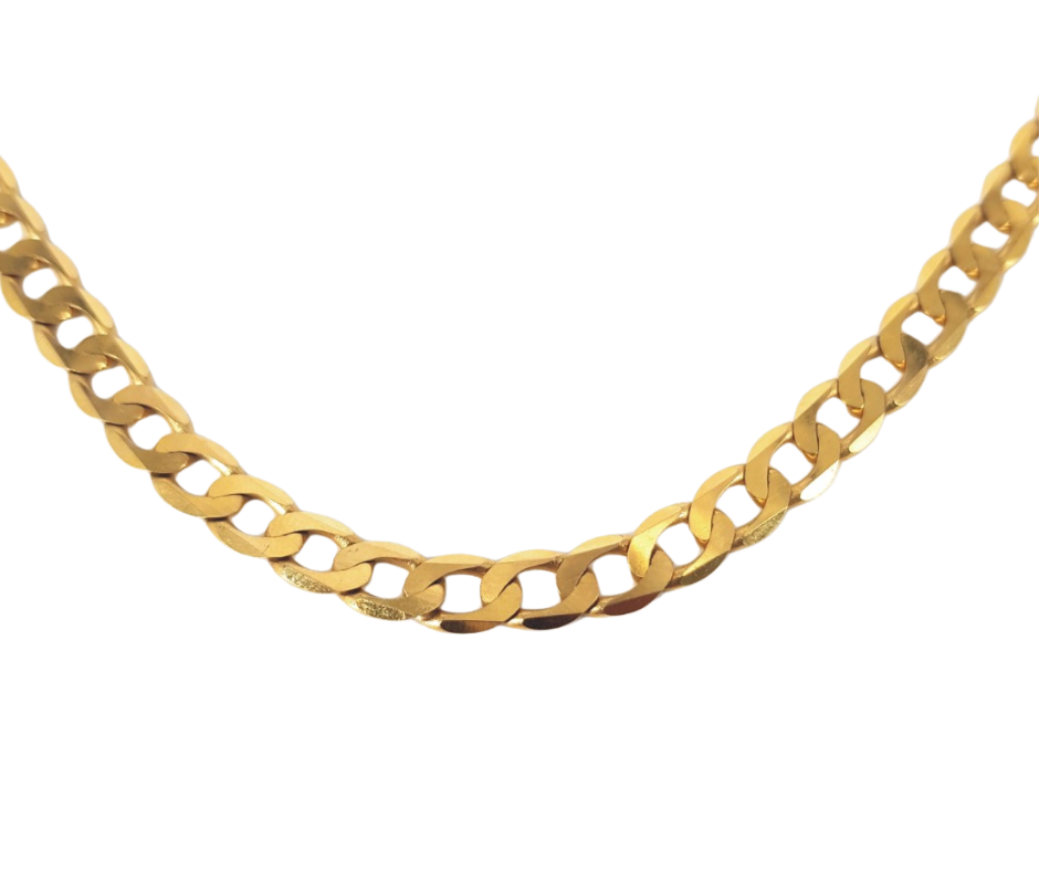 Curb Link 6L Gold Chains & Bracelets in Yellow & White Gold