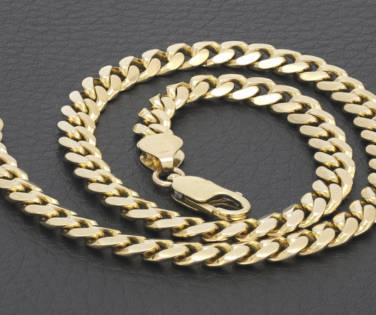 Curb Link 6L Gold Chains & Bracelets in Yellow & White Gold