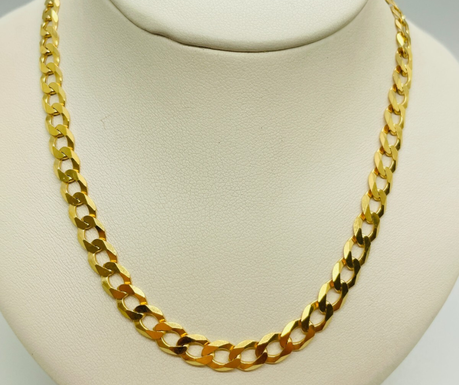 Curb Link 6L Gold Chains & Bracelets in Yellow & White Gold