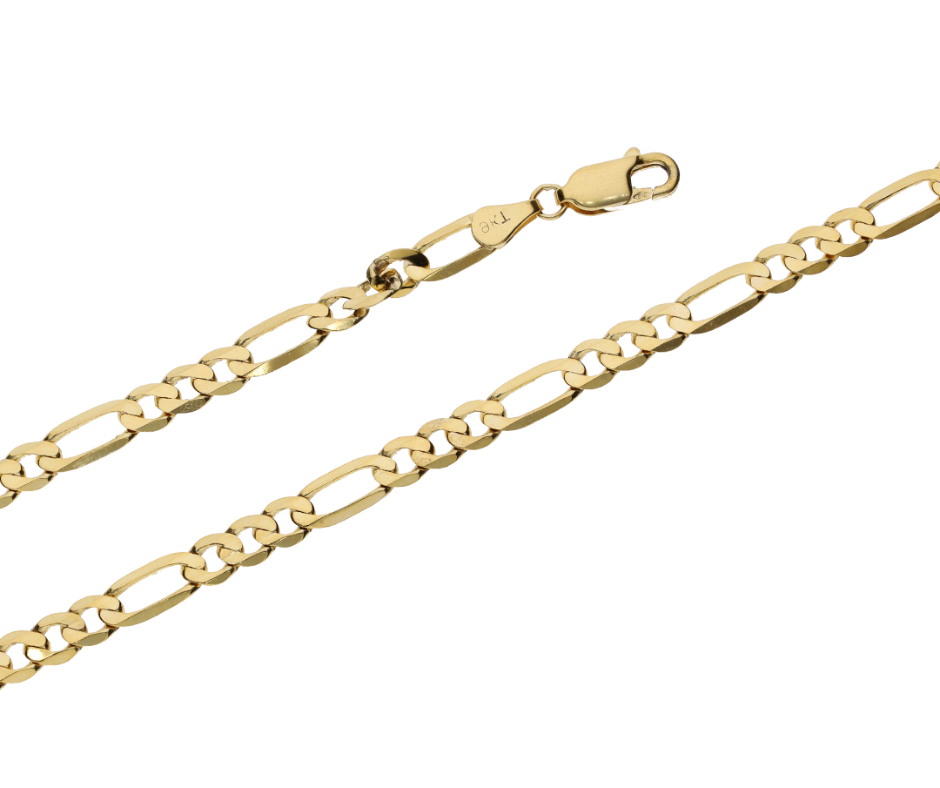 Figaro Link Chains & Bracelets in 9kt Yellow Gold